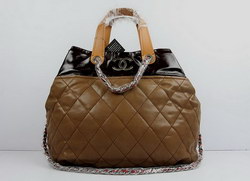 Replica Chanel Large Tote Bag Coffee Lambskin Leather 50133 On Sale